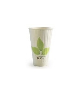 Cups - Double Wall Biocup - 16oz - Leaf - Carton of 600